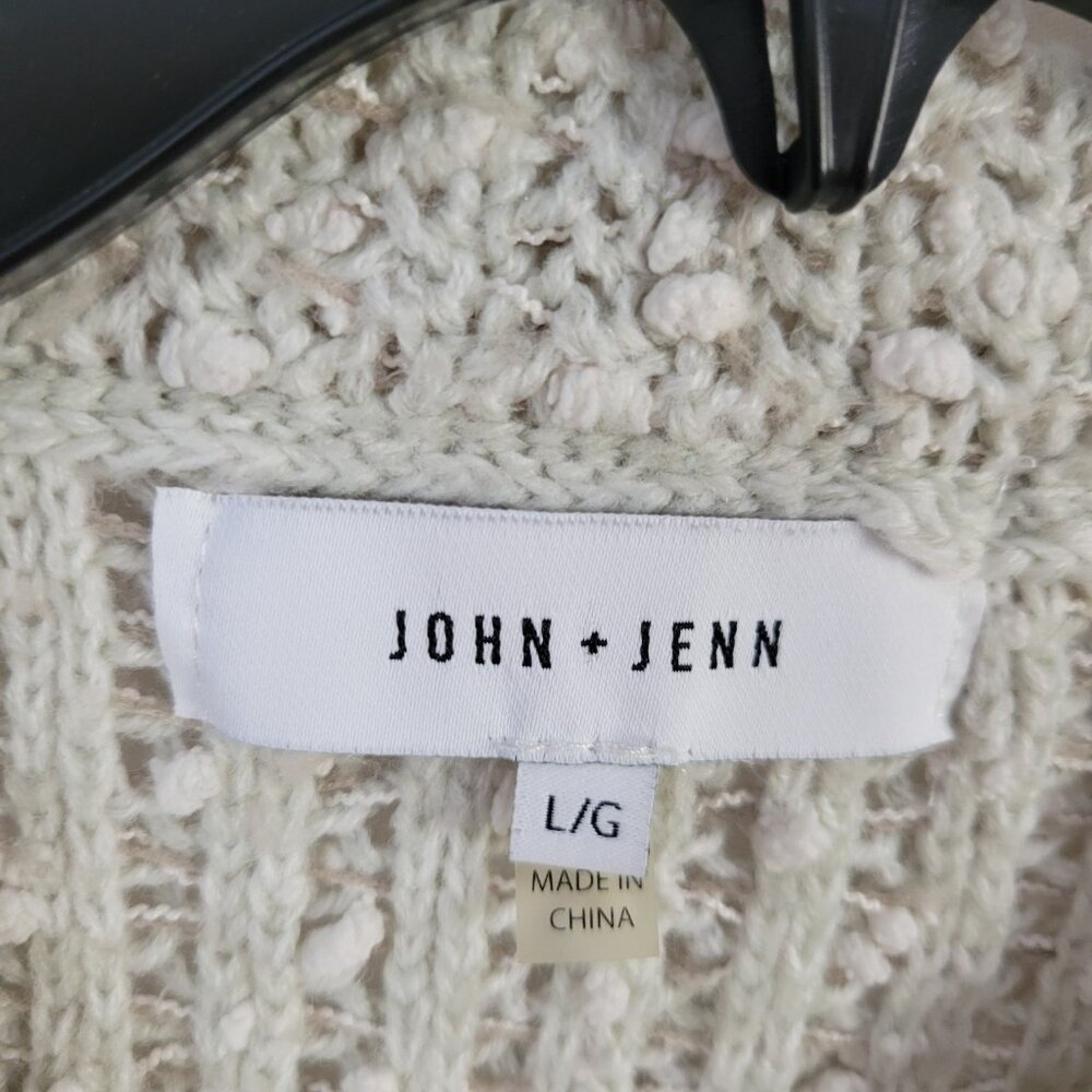 John Jenn Anthropologie Sweater Popcorn Large Artisanal Pullover Boucle Knit EUC - Picture 9 of 11